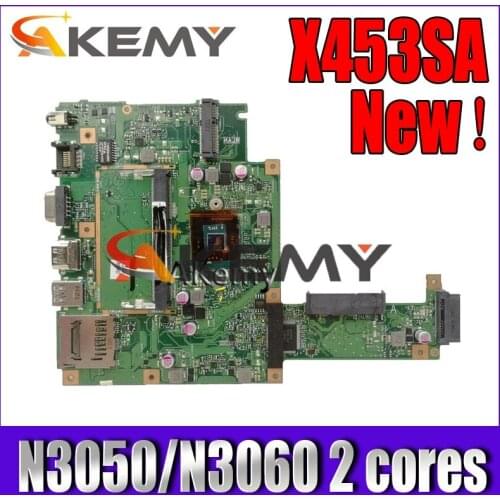 Akemy X453SA Laptop Motherboard N3050/N3060 2 cores For Asus X453S X453SA X453 F453S Mainboard test 100% OK