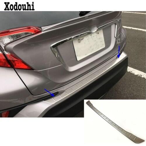 Car External Rear Bumper Trunk Protect Trim Styling Outside Stainless Steel Plate Pedal For Toyota C-HR CHR 2017 2018 2019 2020