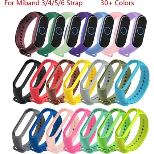 Colors Bracelet for Xiaomi Mi Band 4 5 6 Sport Strap Watch Silicone Wrist Strap For Xiaomi Mi band 5 6 Bracelet Miband 4 3 Strap