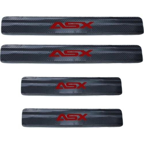 For Mitsubishi ASX 2011 2012 2013 2014 2015 Carbon Fibre RVR Scuff Plate Door Sill Protector Sticker 4pcs car-styling