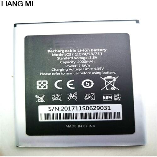 For Oukitel C3 Battery High Quality New 2000mAh Bateria Accumulator AKKU with phone stander