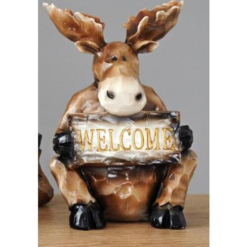 Welcome to deer furnishing pieces home decoration open shop opening gift counter shoe cabinet restaurant sculpture art crafts