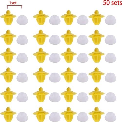 DWCX 50Pcs/Set Car Door Moulding Wheel Arch Trim Clips Fit For Land Rover Discovery 3 4 Range Rover Sport Freelander 1 2