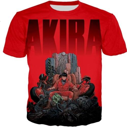 Akira Printed T Shirt Men/women 2021 Summer Fashion 3D Akira Printed T-shirt Casual Harajuku Style Tshirt Streetwear Tops