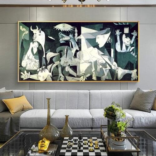 Guernica By Picasso Canvas Paintings Reproductions Famous Canvas Wall Art Posters And Prints Picasso Pictures Home Wall Decor