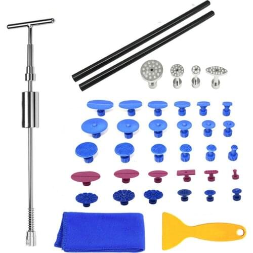 PDR Auto Repair Tool Paintless Dent Puller Car Removal Tool Slide Hammer Puller Tabs Suction Cup Hand Tools Kit