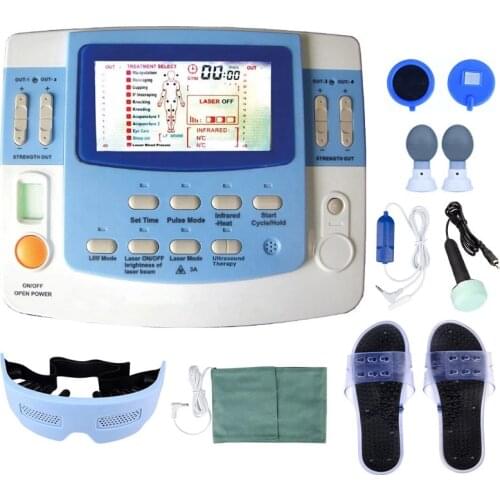 Integrated Physical Therapy With Ultrasound Tens & Ems Physiotherapy Equipment 7 Channels With Laser and Sleep Function