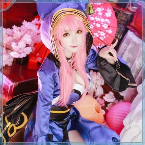 Game Fate Grand Order Tamamo no Mae Cosplay Costume Women Girl Concept Design Kimono Full Set Halloween Carnival Costumes