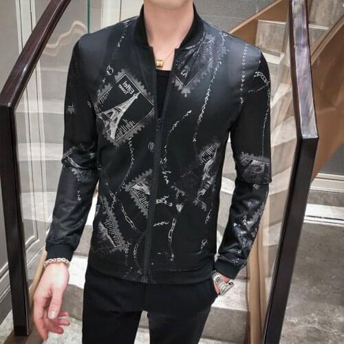 Summer Jacket Spring Party Bomber Jacket Men Paisley Thin Jacket Nightclub Jacket Gold Black Prom Outwear Stage Cloth For Men