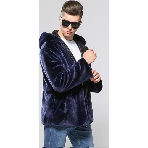 Fur Faux Male Coat Men Fake Mink Fur Coats Plus Size Thick Warm Mens Jacket Autumn Winter Casaco Masculino KJ316 s 's
