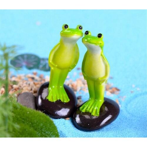 Cute Animal Frog Home Micro Fairy Garden Gnomes Figurines Kawaii Miniatures/terrarium Dollhouse Decor Ornaments DIY Accessories