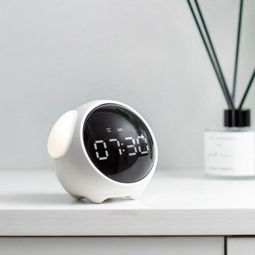 Cute Night Light Alarm Clock LED Smart Kids Digital Clock Home Decor for Children Room Sleep Trainer Lamp Clocks Kids Xmas Gift