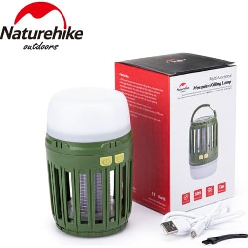Naturehike Outdoor Multifunctional Mosquito Killing Lamp 10-14h USB Charging Tent Lamp 3 Mode LED Night Light Waterproof