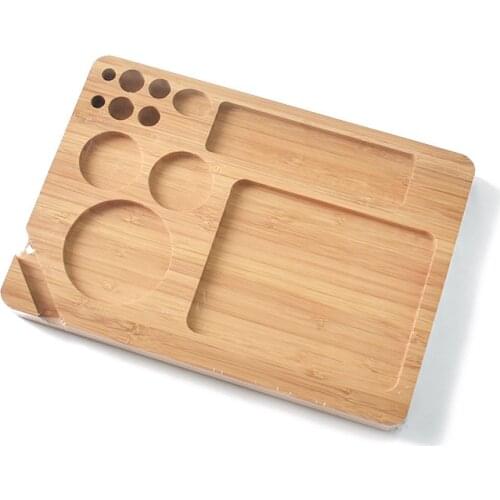 Smoking Tobacco Rolling Tray Storage Hand Roller Wooden Plate Cigaretter Holder Multifunctional