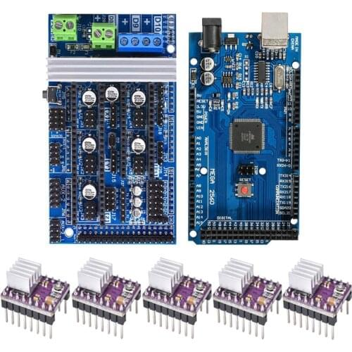 Ramps 1.6 Kit Mega 2560 R3 for arduino + 1pcs RAMPS 1.6 Controller + 5pcs DRV8825 Stepper Driver Module 3D Printer Kit