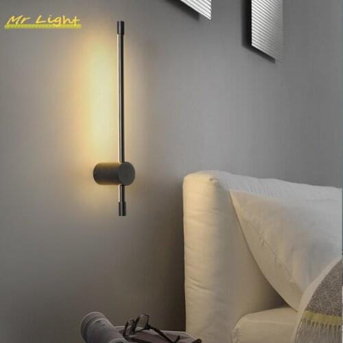 Modern Strip LED Wall Light Nordic Loft Wandlamp Bedroom Bedside Decor Wall Lamp Indoor Lighting Aisle Wall Sconce Light Fixture