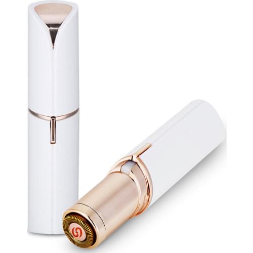 TV Battery Style Rechargeable Lipstick Epilator Facial safety razor navaja blade for Ms shaving