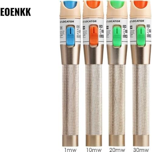Golden Red Light Source Fiber Tester 5km/10km/20km/30km Pen Visual Fault Locator Compliant ST FC SC Connector