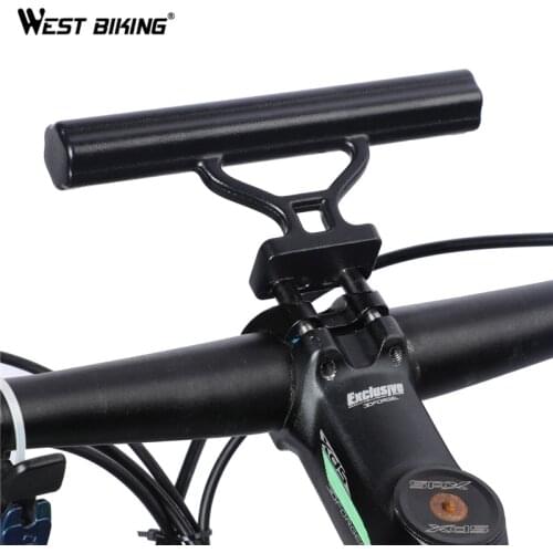 WEST BIKING Cycling Handlebar Bike Flashlight Holder MTB Bicycle Accessories Extender Alloy Mount Bracket Computer Horn Extender