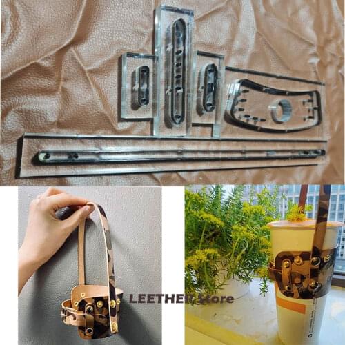 Japan Steel Blade Leather Knife Acrylic Mold Coffee cup holder Punch Leather Template Tool Dies Cutte