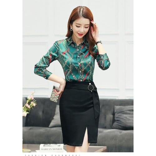 Plus Size 4XL 5XL Women Elegant Tops Vintage Blouse Office Lady Turn Down Collar Blouse Shirts Autumn Slim Shirt Female Blusas