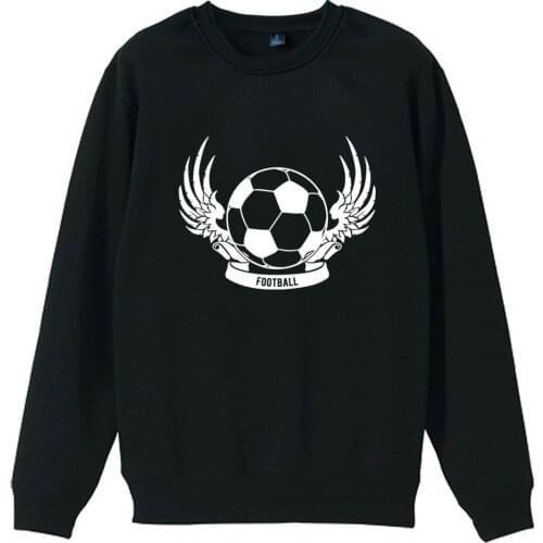 Football Baseball Soccor Basketball Angel Wing Girl Woman Sweatshirt Pullover Fleece Crew Neck Couple Clothes Teenager ZIIART