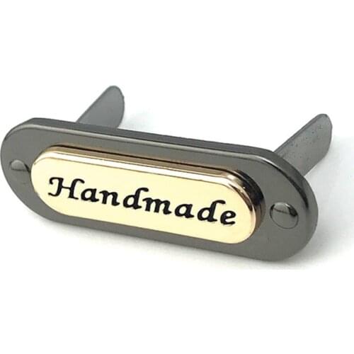 1PC Letter Printed Metal Labels Tags DIY Handmade Sewing Crafts Clothing Bags Decoration Mark Accessories