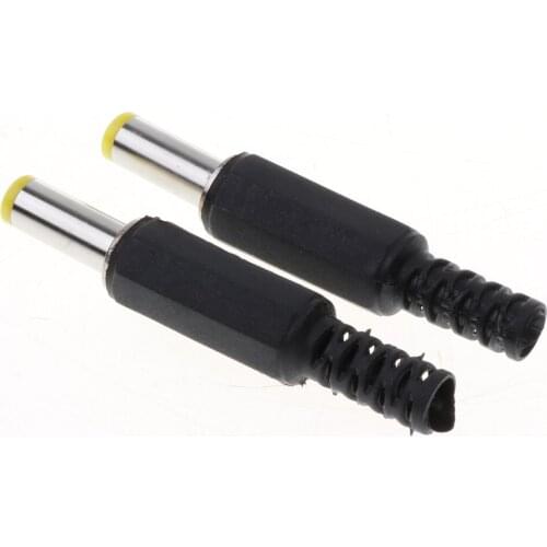 10pieces 5.5mm X 2.5mm DC Power Jack Connector Black Male Plug Adapter 5525