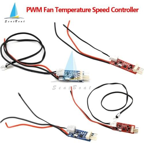 4 Wire Mini DC 5V 12V PWM Fan Temperature Speed Controller Switch Temperature Control Module Automatically Shut Down Governor