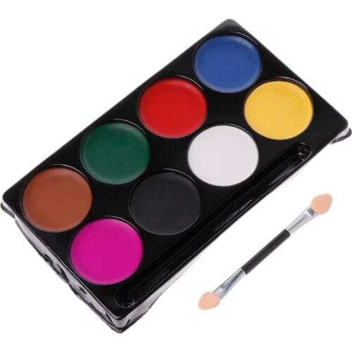8 Colors Body Face Paint Kit Art Makeup Painting Pigment Fancy Dress Up Party E56C