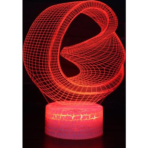 Abstract Remote Control 3d Led Touch Working Desk lamp Creative USB Plug In Table Lamps For Living Room Colorful Night Light