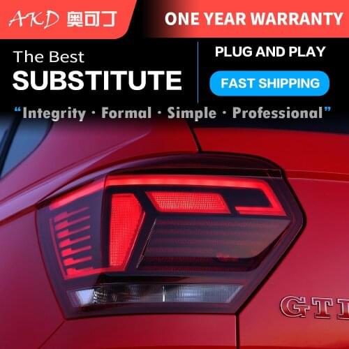 Car Tail Lights Automotive Parts for VW New POLO 2018 2019 2021 Taillights Rear Lamp LED Signal Reversing Parking Lights