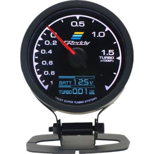 62mm GReddi LCD digital display car gauge oil pressure oil temperature water temperature voltmeter boost gauge