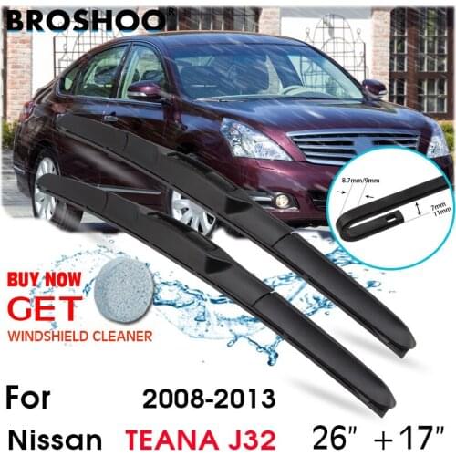 Car Wiper Blade Front Window Windscreen Windshield Wiper Fit Blade Accessories For Nissan TEANA J32 26"+17"2008-2013