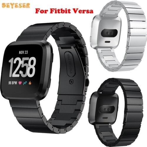 Stainless Steel Strap For Fitbit Versa Smartwatch Bracelet Wristband Smart Accessories Metal Belt Luxury Replacement Watch Band