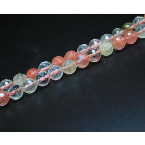 Wholesale AAA+ Quality Faceted Watermelon Crystal Natural Stone Beads For Jewelry Making DIY 4/ 6/8/10/12 mm Strand 15.5