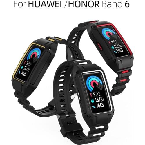 2021 New Watch Strap Case 2in1 For Huawei Band 6 / Pro Cover Frame Screen Protector For Honor Band 6 Watch Bracelet Accessories