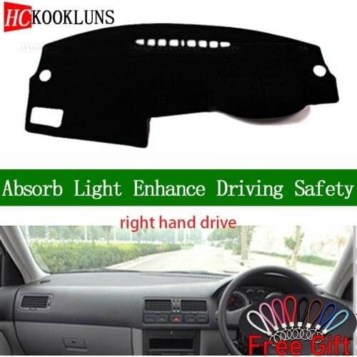 For Volkswagen bora 2006 Right Hand Drive Dashboard Cover Car Stickers Sun Shade Dash Mat Carpet Interior Accessories