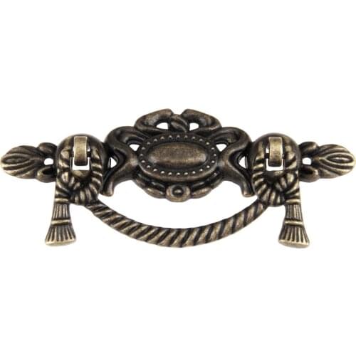 DRELD 1Pc Antique Furniture Handle Cabinets Knobs and Handles Door Drawer Cupboard Handle Kitchen Handle Pull Furniture Fittings