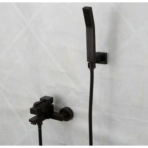 European blackened washing toilet rooms copper black simple shower bath shower faucet handsprays
