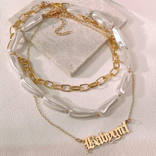 Женские ожерелья из жемчуга Flatfoosie China At AliExpress