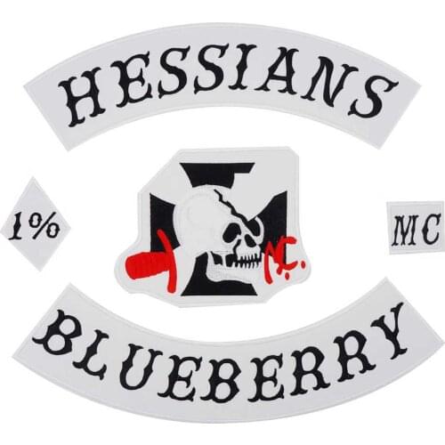 HESSIANS BLUEBERRY Embroidered Applique Sewing Label punk Patches Clothes Stickers Apparel Accessories Badge