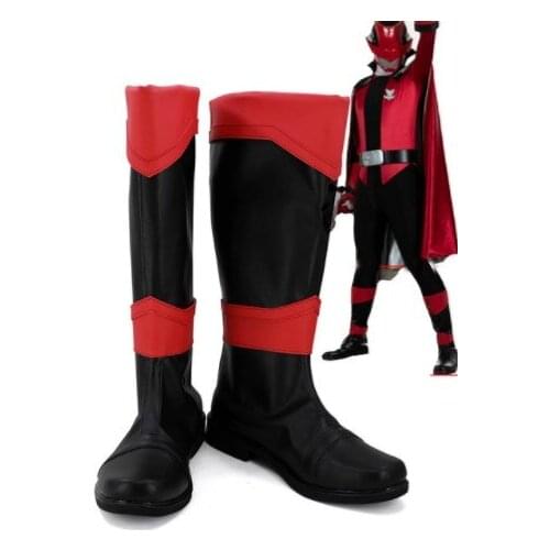 The Red Sentai Ranger Cosplay Boots Shoes Kaitou Sentai Lupinranger VS Keisatsu Sentai Patranger Cosplay For Men Shoes
