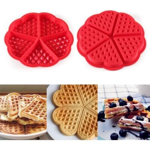 Kitchen Waffle Mold Non-stick Cake Mould Makers Kitchen Silicone Waffle Bakeware Fondant Dough Pastry Tools