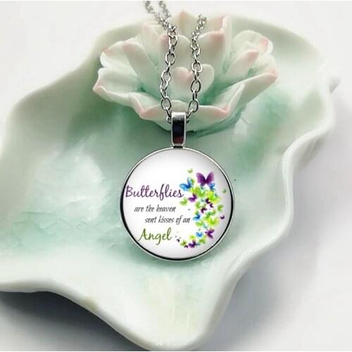 2019 New Fashion Flies Is Angels Heaven Kiss Glass Pendant Necklace High Quality Necklace