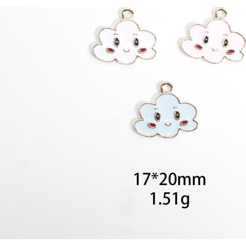 Novelty earrings Korean earrings weird jewelry smiley face Baiyun dripping oil alloy jewelry accessories earring pendant
