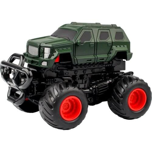 New Inertial Off-Road Vehicle Pullback Children Toy Car Plastic Friction Stunt Car Crashing Deforming Off-road Car Kids Toys