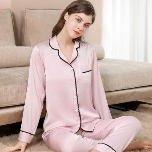 Pajamas Womens Spring Autumn Long Sleeve Ice Thin Sexy Lace Nightwear Suit 2021 New Couple Silk Home Wear Summer Sleepwear