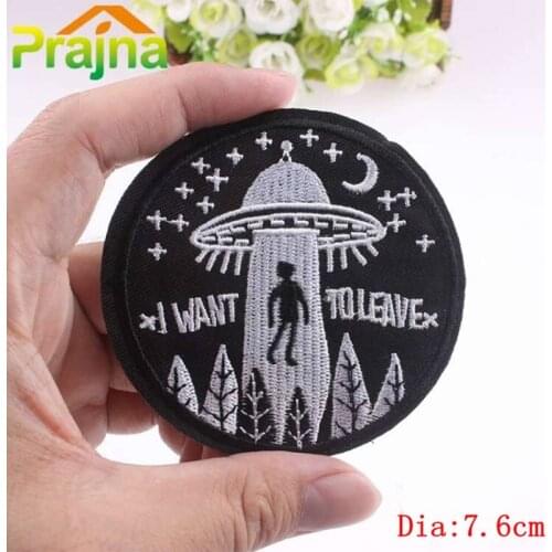 Prajna Trust No One Patch Do Nothing Forever Embroidery Cheap Patches Save Nature Unicorn Badges For Clothes DIY Applique
