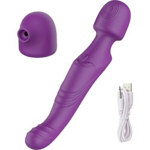 G spot clitoral stimulator sucking vibrator Av wand massager dildo sucker vibrator erotic female masturbation sex toy women